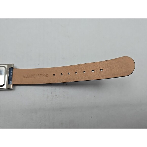 Adrienne Crystal Bezel Blue Alligator Leather Strap Womens Watch New Battery - Picture 11 of 12